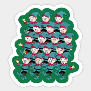 Elf Christmas Party Sticker